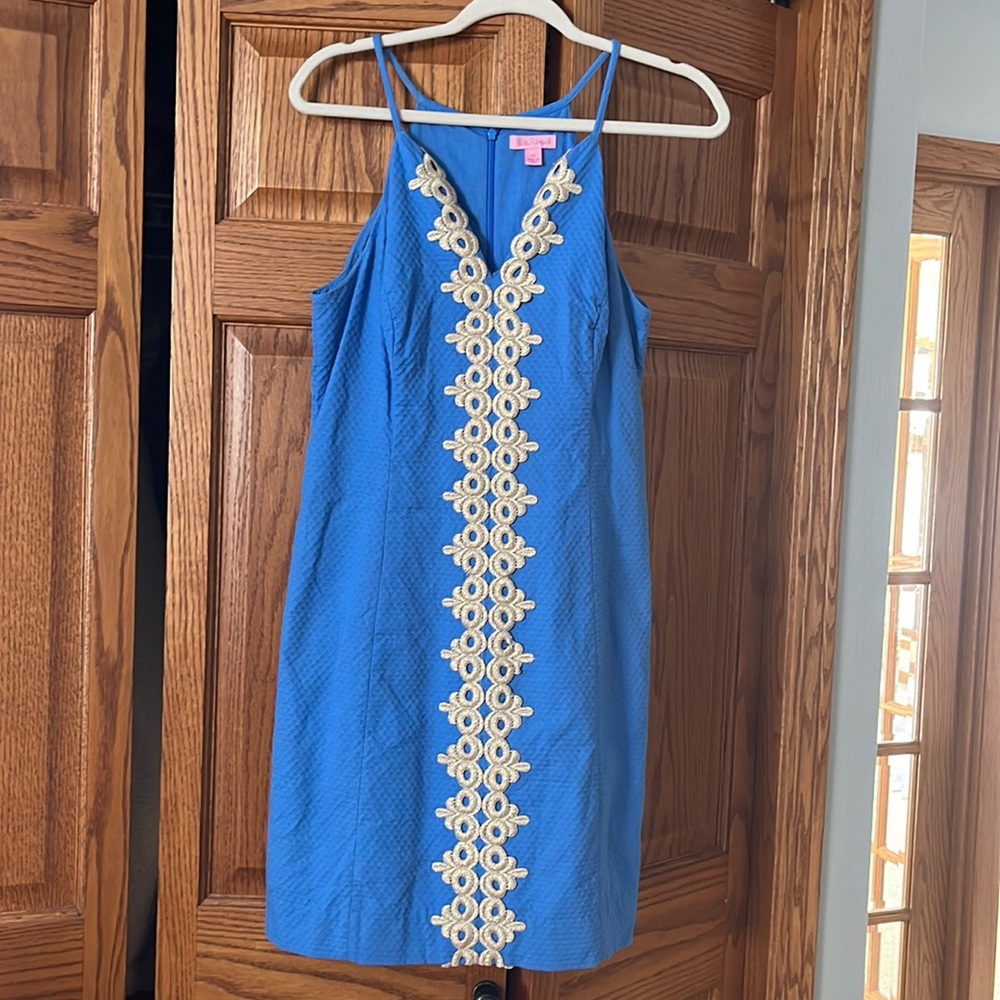 Lilly Pulitzer | baby blue shift dress | size 12